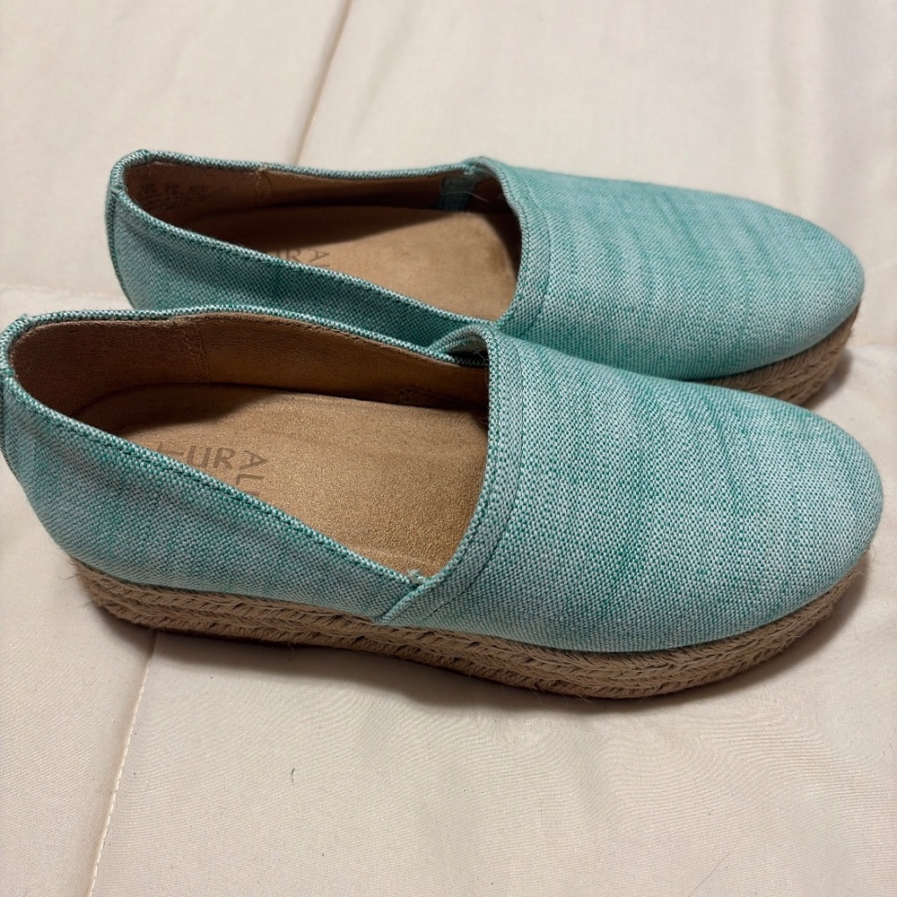 light blue espadrilles flats